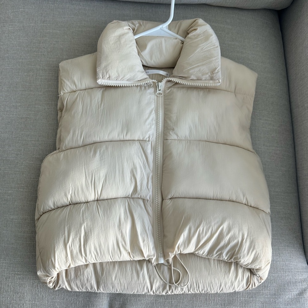 Cream Puffer Vest